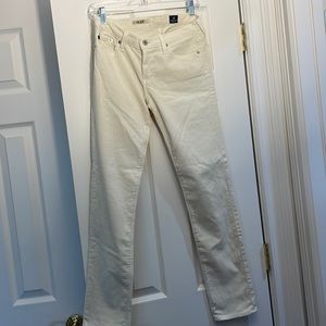 AGjeans, white corduroy pants, white pants, size 27